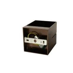 Qazqa wandlamp transfer groove bronskleurig g9