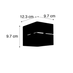 Qazqa wandlamp transfer groove zwart g9