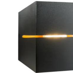 Qazqa wandlamp transfer groove zwart g9
