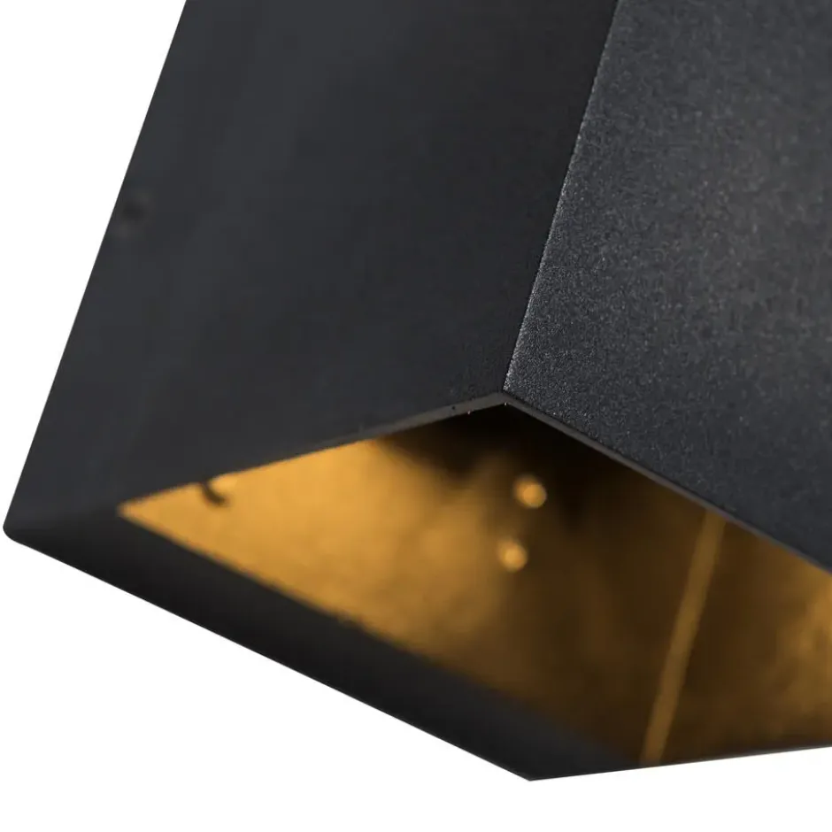 Qazqa wandlamp transfer zwart g9