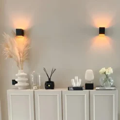 Qazqa wandlamp transfer zwart g9