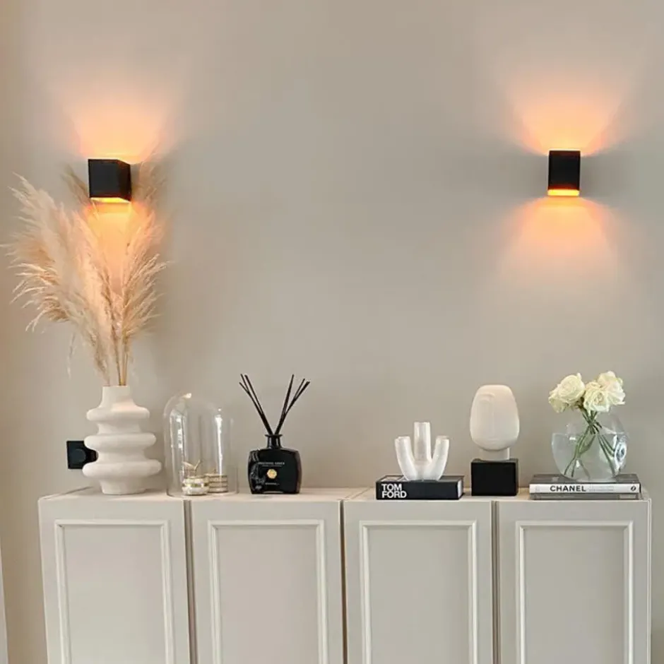 Qazqa wandlamp transfer zwart g9