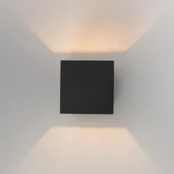 Qazqa wandlamp transfer zwart