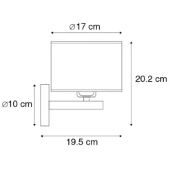 Qazqa wandlamp vt wit e27