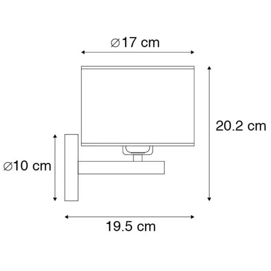 Qazqa wandlamp vt wit e27