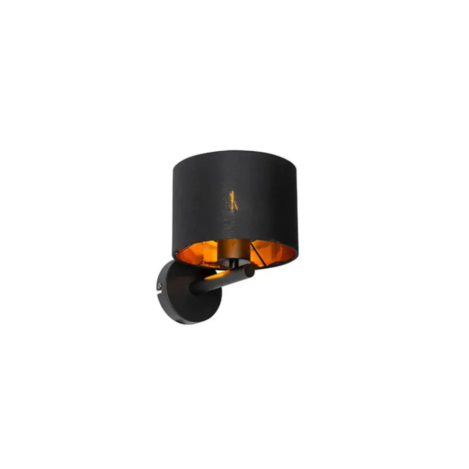 Qazqa wandlamp vt zwart e27