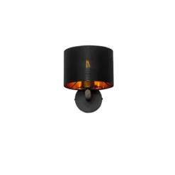 Qazqa wandlamp vt zwart e27