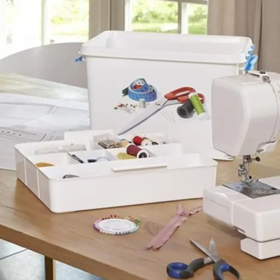 Q-line naaidoos met inzet 22L wit blauw