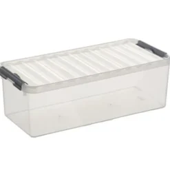 Q-line opbergbox 9,5L transparant metaal