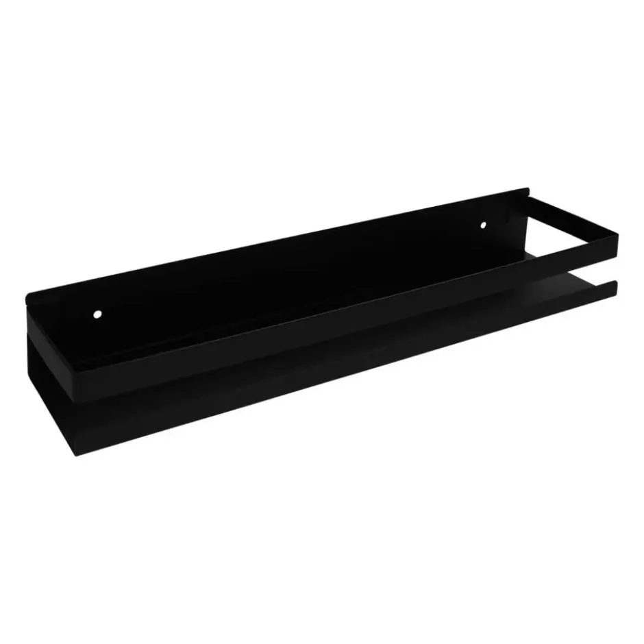 QUVIO Badkamerplank - 40 cm - Metaal - Zwart