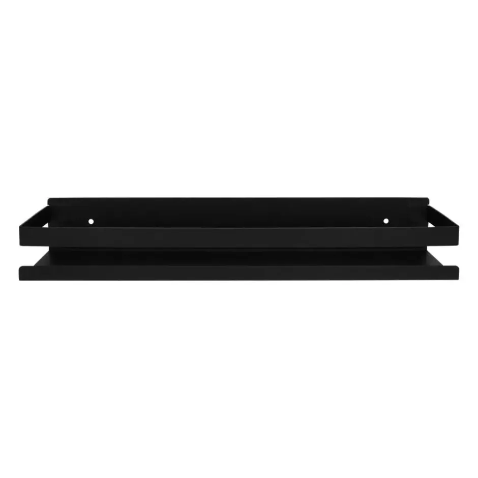 QUVIO Badkamerplank - 40 cm - Metaal - Zwart