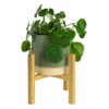 QUVIO Bloempotstandaard 4-poot hout - Lichtbruin - L