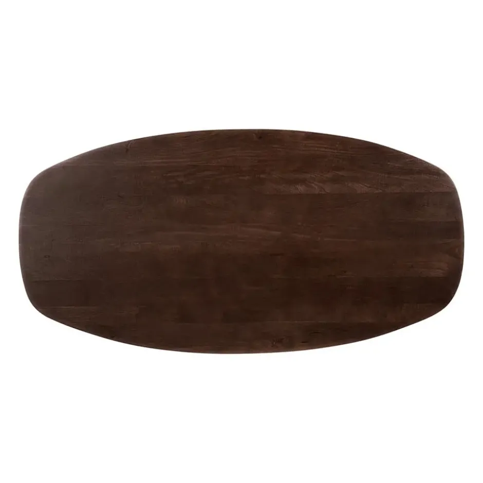 QUVIO Eettafel Sofia - Deens ovaal - 180x90 cm - FSC - Walnoot bruin