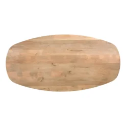 QUVIO Eettafel Sofia– Deens ovaal – 180x90 cm – Kruispoot – Naturel