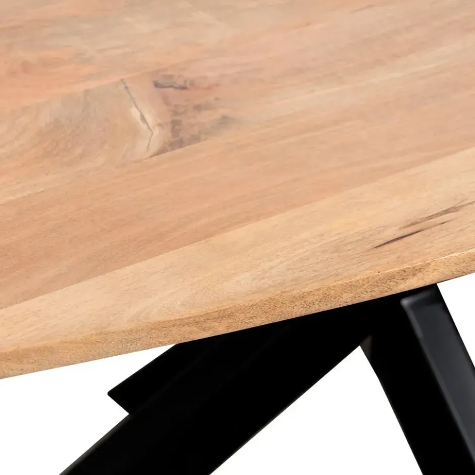 QUVIO Eettafel Sofia – Deens ovaal – 220x110 cm – Naturel