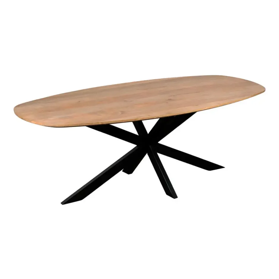 QUVIO Eettafel Sofia – Deens ovaal – 220x110 cm – Naturel