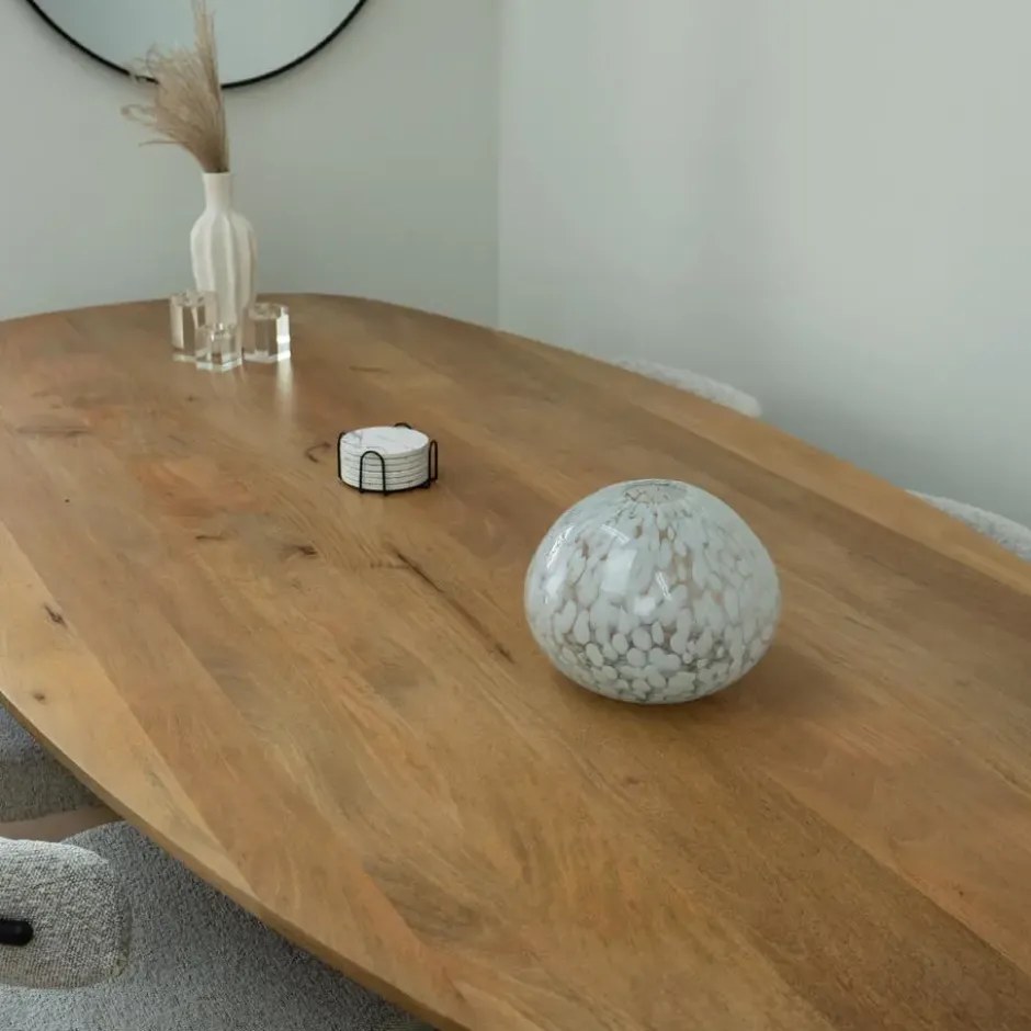 QUVIO Eettafel Sofia – Deens ovaal – 220x110 cm – Naturel