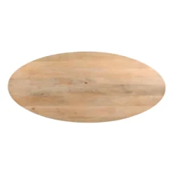 QUVIO Eettafel Sofiaā Ovaal ā 180x90 cm ā Kruispoot ā Naturel