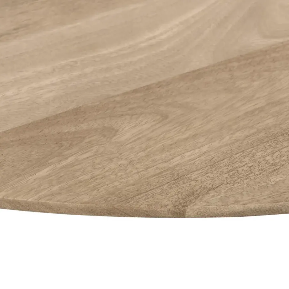 QUVIO Eettafel Sofia - Rond - Ø130 - Kruispoot - Naturel