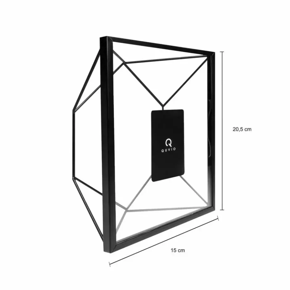 QUVIO Fotolijstje hexagon set van 3 - Zwart