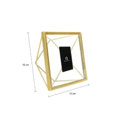 QUVIO Fotolijstje hexagon set van 3 - Goud