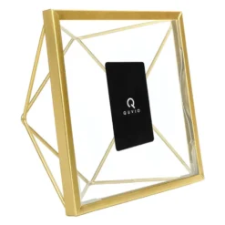 QUVIO Fotolijstje hexagon - 15 x 15 cm - staal - Goud