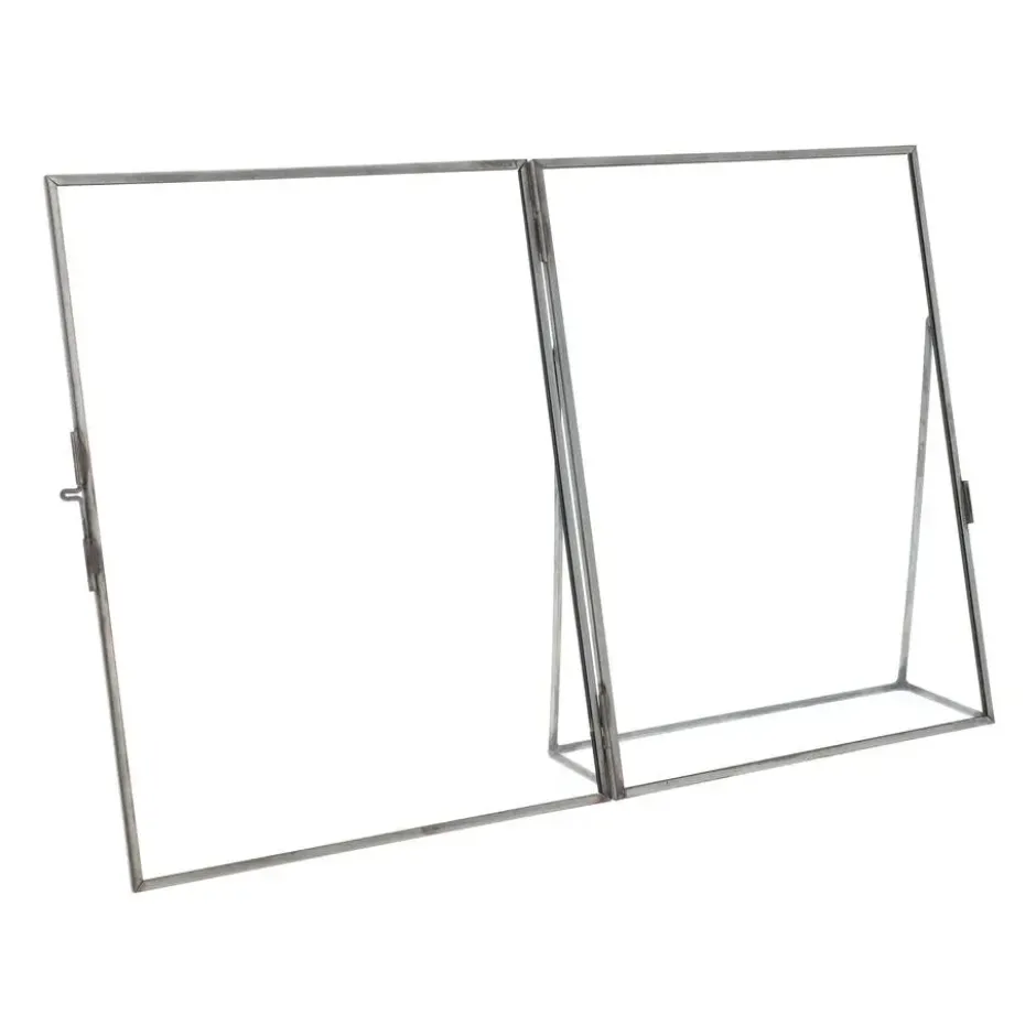 QUVIO Fotolijst - Metaal - Glas - Antraciet - 15.5 x 20 cm