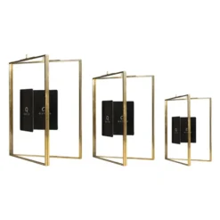 QUVIO Fotolijst staand rechthoek 15x20,5 cm + 13x18 cm + 10,5x15,5 cm - Goud