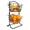 QUVIO Fruitmand - 2 laags - Metaal