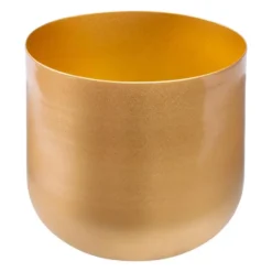 QUVIO Gouden bloempot - Metaal - ø17x15 cm - Goud