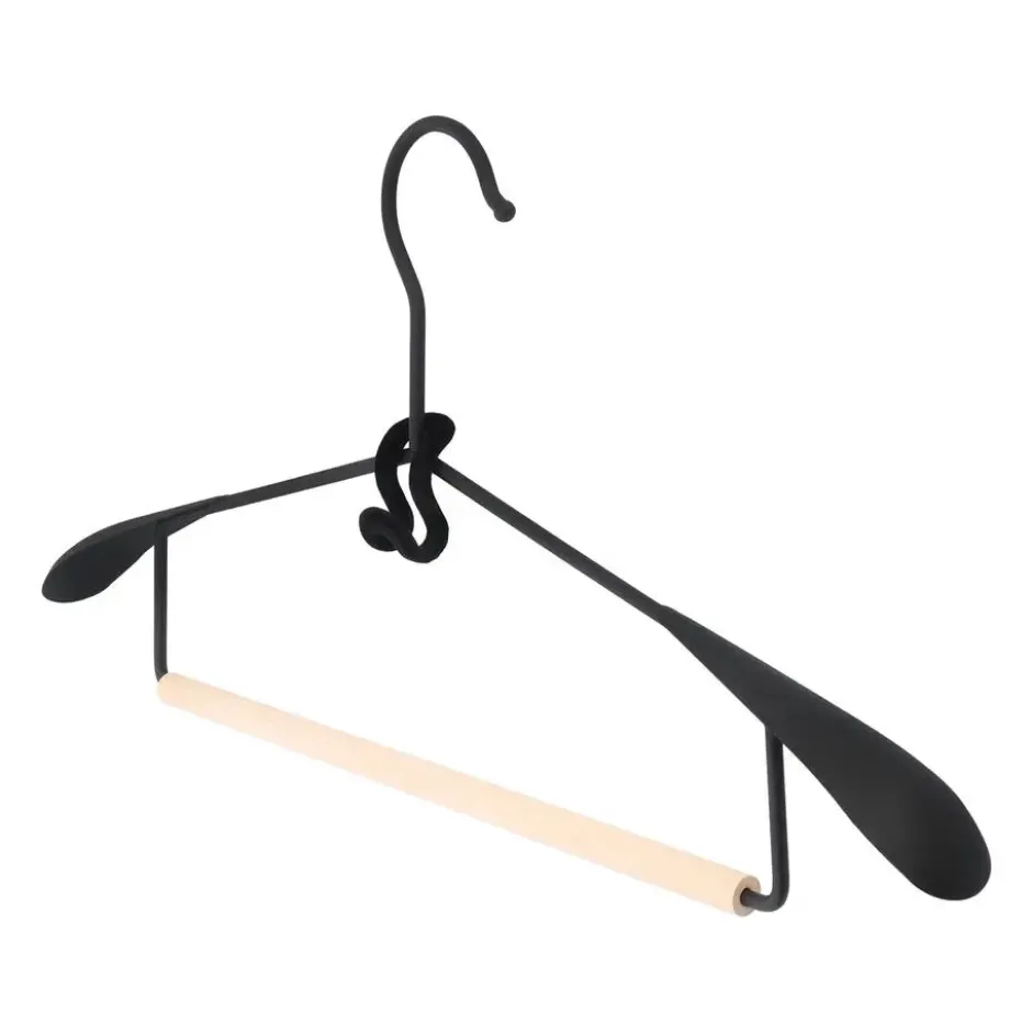 QUVIO Kledinghanger organizer - Set van 10 - Zwart