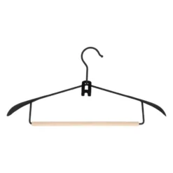 QUVIO Kledinghanger organizer - Set van 10 - Zwart