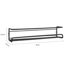 QUVIO Kruiden plank set van 2 - Metaal - Zwart