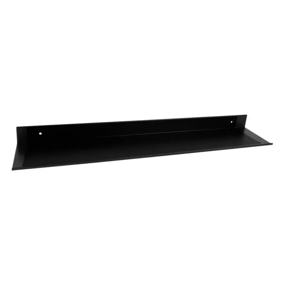 QUVIO Metalen muur plank - Zwart - 60 cm