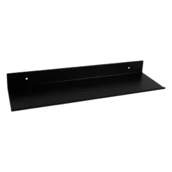 QUVIO Metalen muur plank - Zwart - 40 cm