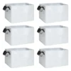 QUVIO Opbergmand Vilt - Grijs - Set van 6