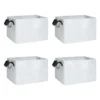 QUVIO Opbergmand Vilt - Grijs - Set van 4