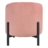 QUVIO Poef met vier metalen poten - Velvet - Vintage roze