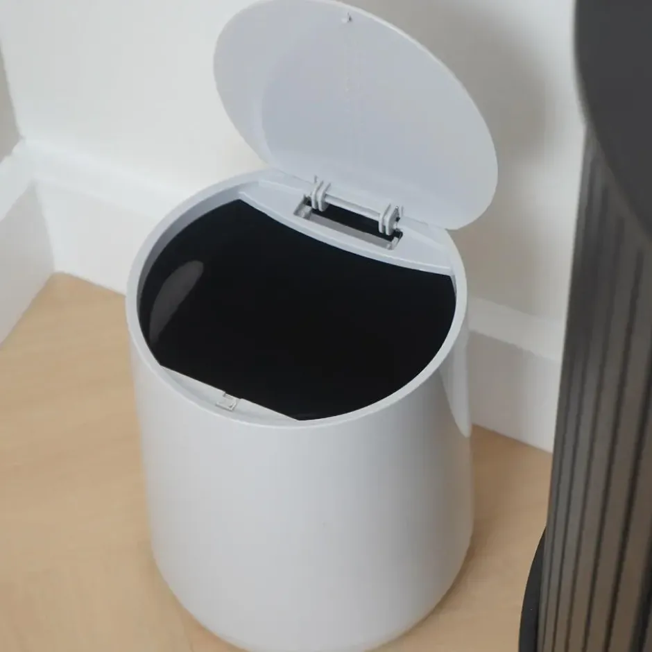 QUVIO Prullenbak modern - Plastic - Grijs