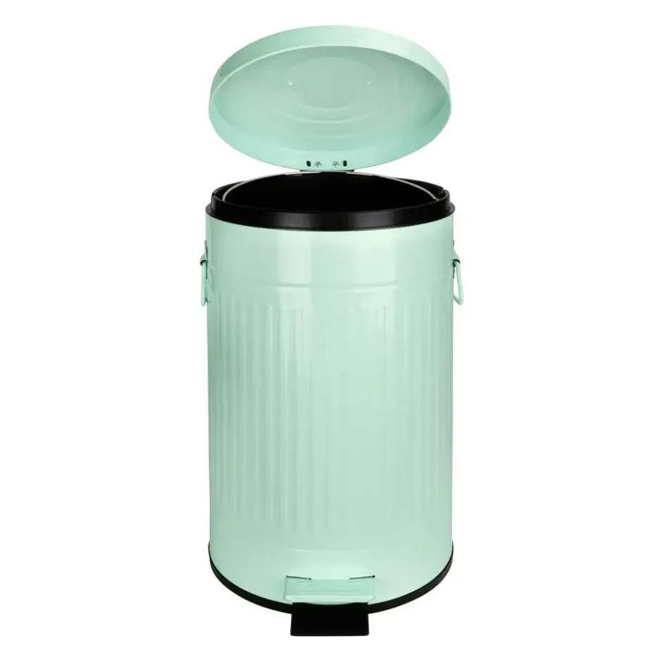 QUVIO Prullenbak retro - 12 L - Metaal - Groen