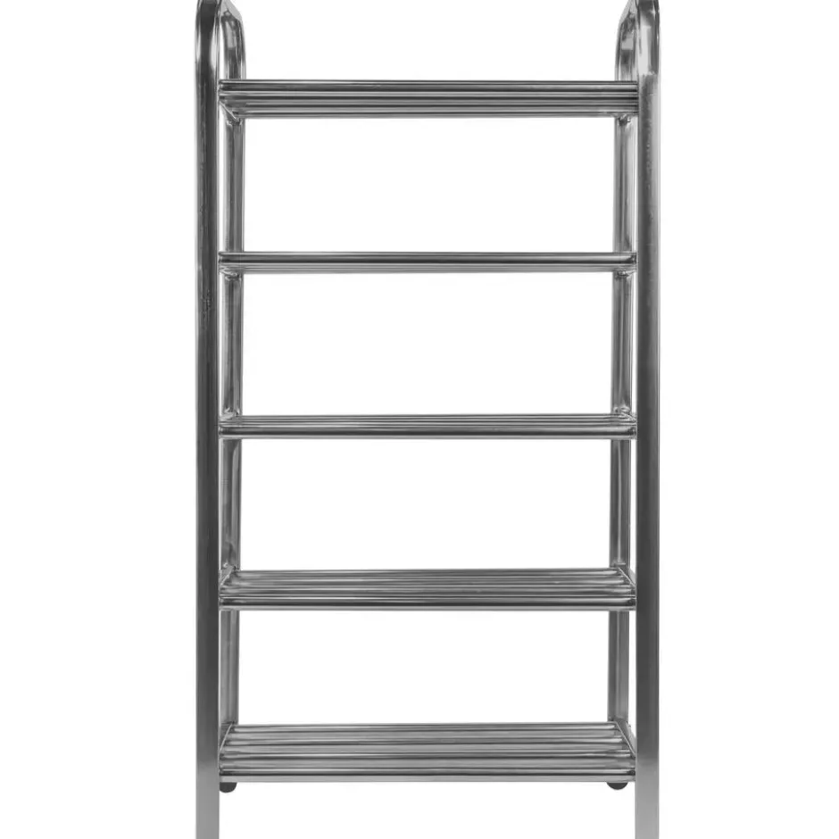 QUVIO Schoenenrek RVS met 5 planken