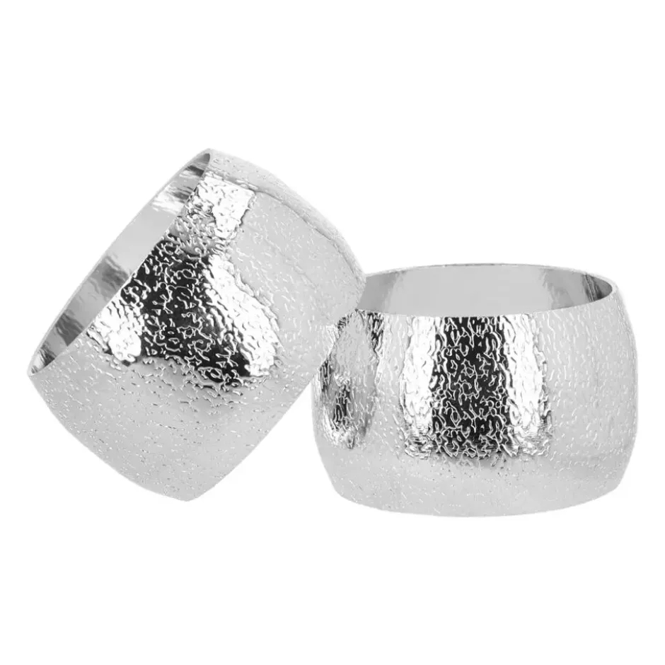 QUVIO Servetringen - set van 4 - Zilver