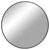QUVIO Spiegel - Rond - ø80 cm - Aluminium - Zwart