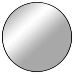QUVIO Spiegel - Rond - ø80 cm - Aluminium - Zwart