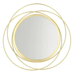 QUVIO Spiegel - Rond - Metaal - Goud
