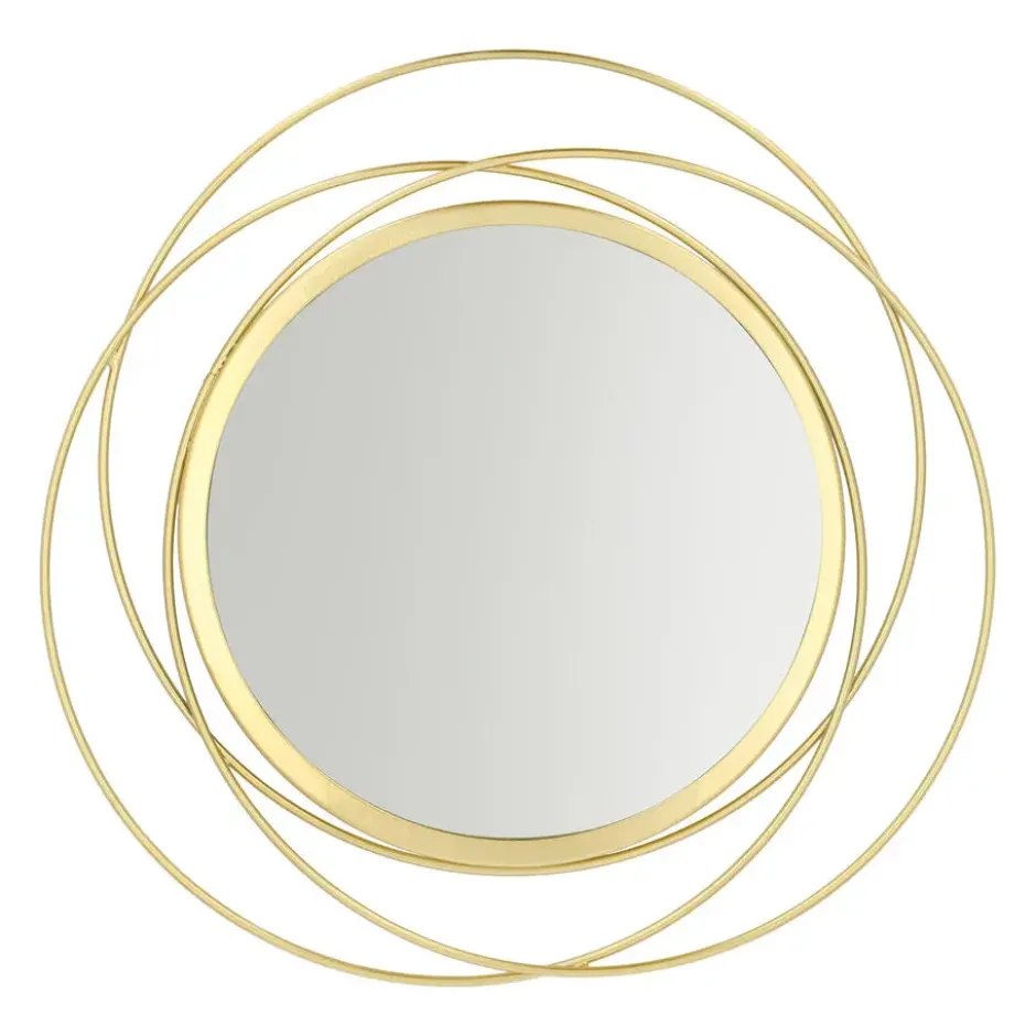 QUVIO Spiegel - Rond - Metaal - Goud