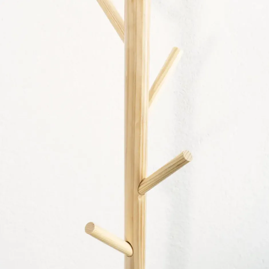 QUVIO Staande kapstok hout - licht bruin