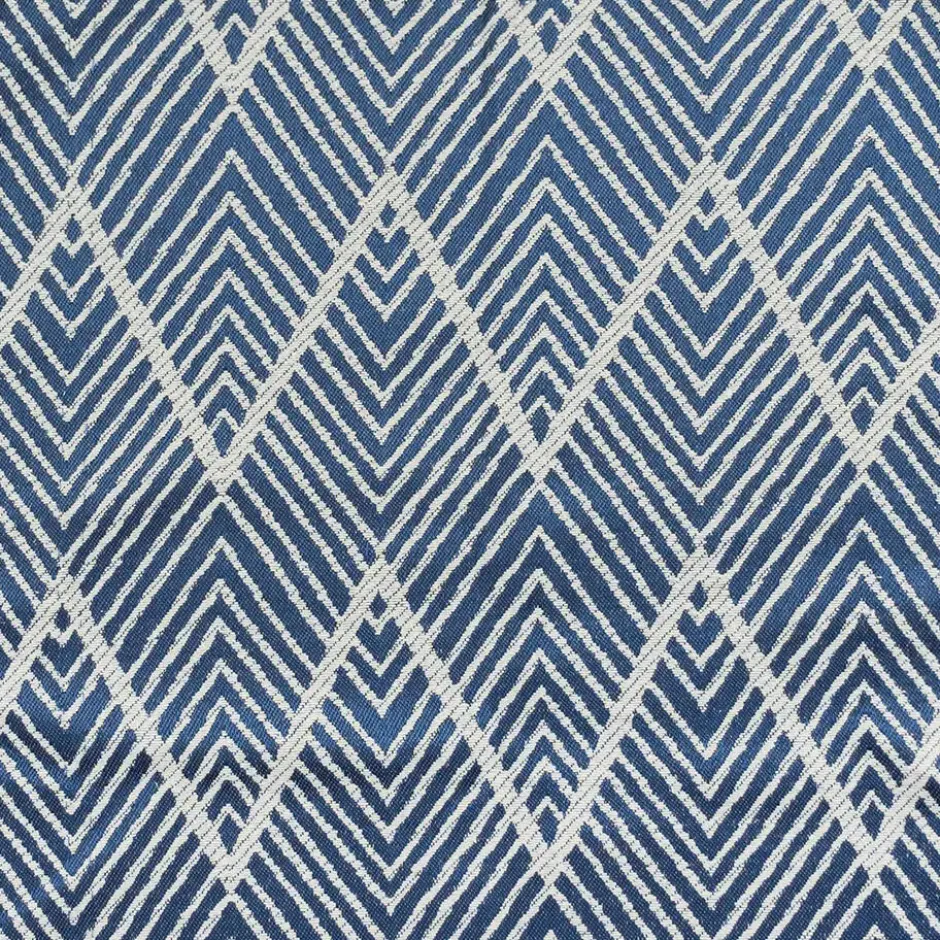 QUVIO Tafelkleed - 200 x 135 cm - Grafische print - Katoen - Grijsblauw
