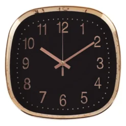 QUVIO Wandklok - 30 cm - Roségoud en zwart