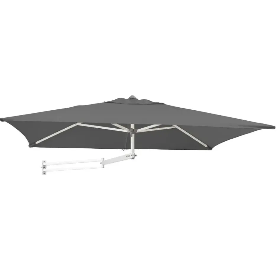 Rechthoekige Muurparasol - 200 x 140 cm - Donker Grijs